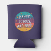 Rafraîchisseur Pour Canette Joyeux, Joyeux, Libre, Motivationnel, Inspirationn (Dos)