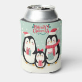 Rafraîchisseur Pour Canette Joyeux manchots enneigés de Noël (Can Dos)