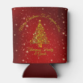 Rafraîchisseur Pour Canette Joyeux Noël 20XX Red Gold Tree étoiles (Dos)