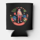 Rafraîchisseur Pour Canette Joyeux Noël Bodybuilder Gym entraînement (Devant)