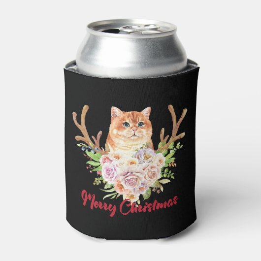 Rafraîchisseur Pour Canette Joyeux Noël et chat (Can devant)