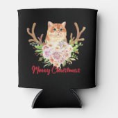 Rafraîchisseur Pour Canette Joyeux Noël et chat (Devant)