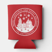 Rafraîchisseur Pour Canette Joyeux Noël Joyeux Vacances Hiver Personnalisé (Dos)