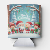 Rafraîchisseur Pour Canette Joyeux Noël/père Noël/neige elfes (Dos)