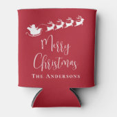 Rafraîchisseur Pour Canette Joyeux Noël Père Noël Reindeer Red (Devant)