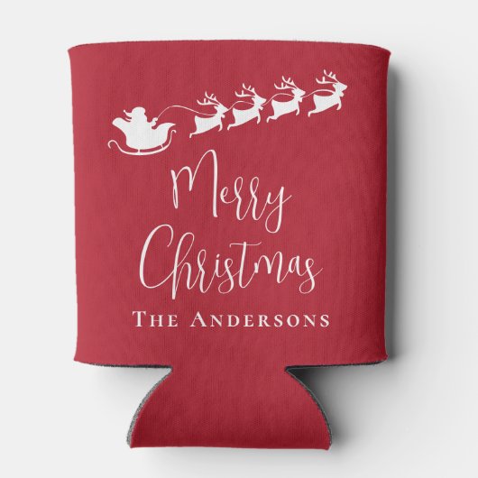 Rafraîchisseur Pour Canette Joyeux Noël Père Noël Reindeer Red (Dos)