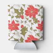 Rafraîchisseur Pour Canette Joyeux Noël rouge poinsettia vert eul (Dos)