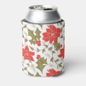 Rafraîchisseur Pour Canette Joyeux Noël rouge poinsettia vert eul (Can Dos)