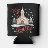 Rafraîchisseur Pour Canette Joyeux Noël Venez Tous Vos Fidèles Religieux Chrét (Devant)