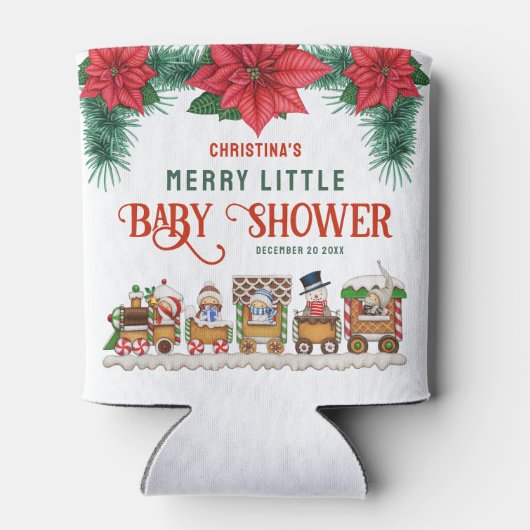 Rafraîchisseur Pour Canette Joyeux Petit Baby shower Noël Thème hiver (Dos)