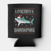 Rafraîchisseur Pour Canette Joyeux Sharkmas Funny Christmas Shark laide (Devant)