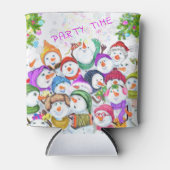 Rafraîchisseur Pour Canette Joyeux Snowmans Fête Noël Can Cooler (Devant)