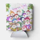 Rafraîchisseur Pour Canette Joyeux Snowmans Fête Noël Can Cooler (Dos)