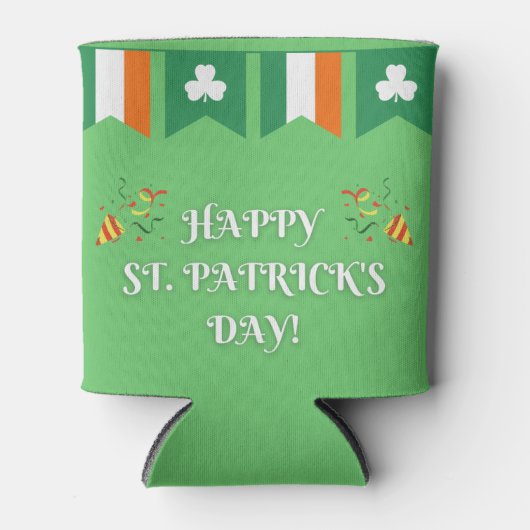 Rafraîchisseur Pour Canette Joyeux St. Patrick's Day Green (Devant)