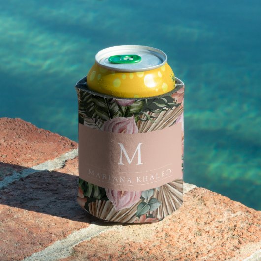 Rafraîchisseur Pour Canette Jungle palmier feuille fleurs de la forêt tropical (Piscine in situ)