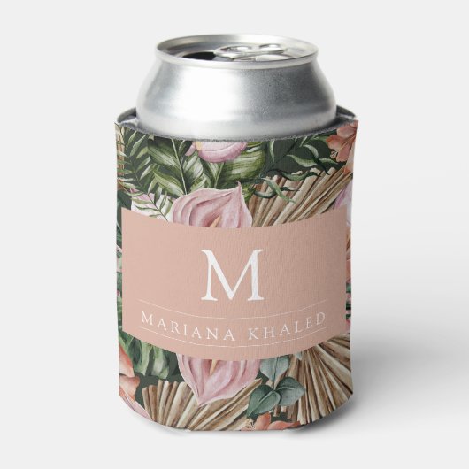 Rafraîchisseur Pour Canette Jungle palmier feuille fleurs de la forêt tropical (Can devant)