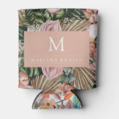 Rafraîchisseur Pour Canette Jungle palmier feuille fleurs de la forêt tropical (Devant)