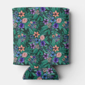 Rafraîchisseur Pour Canette Jungle Vert Corail Aquarelle Verdure Motif (Dos)