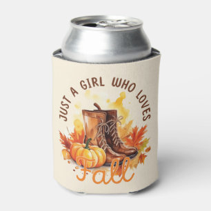Rafraîchisseur Pour Canette Just A Girl Who Love Fall - Cosy Autumn Vibes