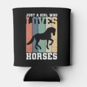 Rafraîchisseur Pour Canette Juste une fille qui aime les chevaux | Cheval Vint (Dos)