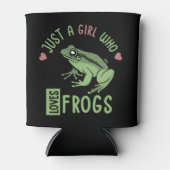 Rafraîchisseur Pour Canette Juste une fille qui aime les grenouilles Cadeaux a (Devant)