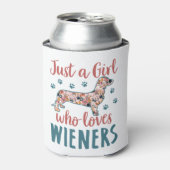Rafraîchisseur Pour Canette Juste une fille qui aime les Wieners Dachshund Lov (Can devant)