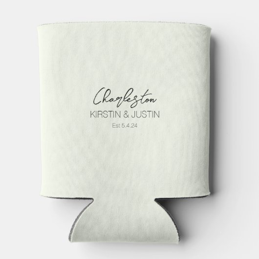 Rafraîchisseur Pour Canette K & J Charleston, Mariage SC (Dos)