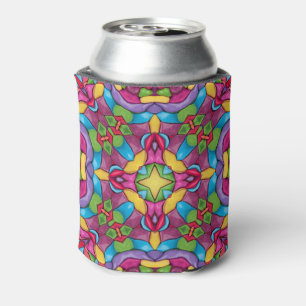 Rafraîchisseur Pour Canette Kaléidoscope pourpre vintage en verre souillé