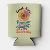 Rafraîchisseur Pour Canette Kamala Harris Peace Love Equality Hope Diversity (Devant)