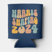 Rafraîchisseur Pour Canette Kamala Harris Shapiro Wavy Text Retro tendance (Devant)