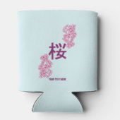 Rafraîchisseur Pour Canette kanji de fleurs de cerisiers écriture japonaise (Dos)