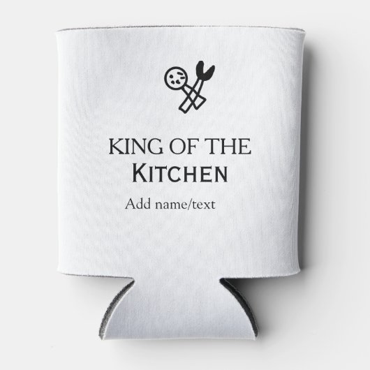 Rafraîchisseur Pour Canette King of the kitchen chef cooking add name crown ha (Devant)
