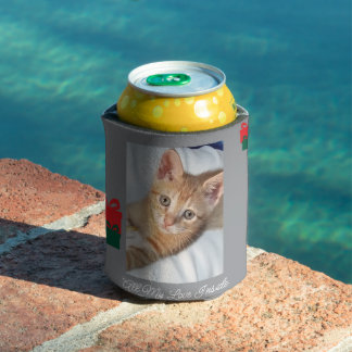 Rafraîchisseur Pour Canette Kitten Orange Photo Text Customize