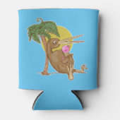 Rafraîchisseur Pour Canette Kiwi mangeant une crème glacée (Devant)