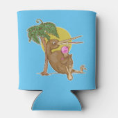 Rafraîchisseur Pour Canette Kiwi mangeant une crème glacée (Dos)