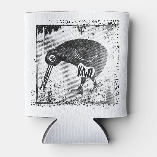 Rafraîchisseur Pour Canette Kiwi noir et blanc (Devant)