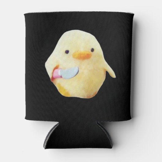 Rafraîchisseur Pour Canette Knife Duck Plush Meme Double Sided Black (Devant)