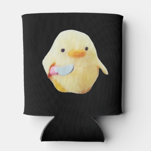Rafraîchisseur Pour Canette Knife Duck Plush Meme Double Sided Black (Dos)