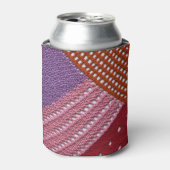 Rafraîchisseur Pour Canette Knit Coloré : Texture Patchwork Abstraite. (Can devant)