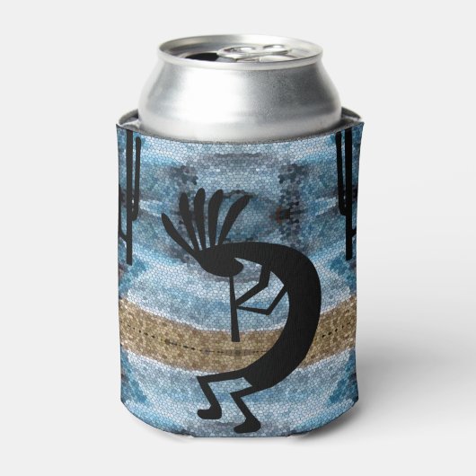 Rafraîchisseur Pour Canette Kokopelli Desert Mosaic Blue (Can devant)