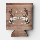 Rafraîchisseur Pour Canette La chasse sur la coutume Rustique Antler mariage F (Devant)