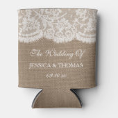 Rafraîchisseur Pour Canette La collection de Mariages Burlap & Lace (Devant)