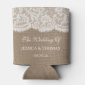 Rafraîchisseur Pour Canette La collection de Mariages Burlap & Lace (Dos)