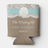 Rafraîchisseur Pour Canette La collection de mariages de plage de sable turquo (Dos)