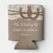 Rafraîchisseur Pour Canette La collection Rustic Horseshoe Mariage (Dos)