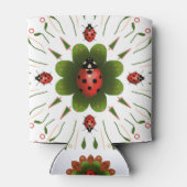 Rafraîchisseur Pour Canette La conception de coccinelle rouge, blanche et vert (Dos)