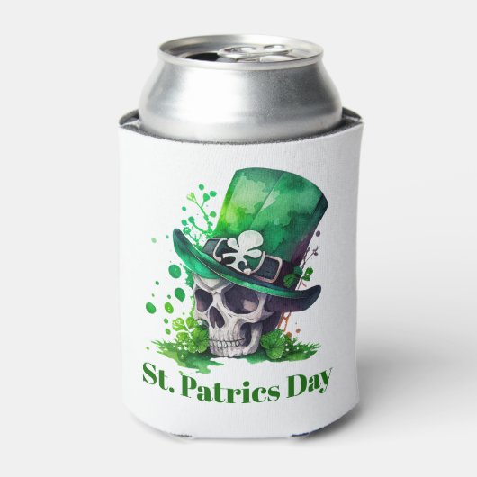 Rafraîchisseur Pour Canette La conception du crâne shamrock peut refroidir (Can devant)