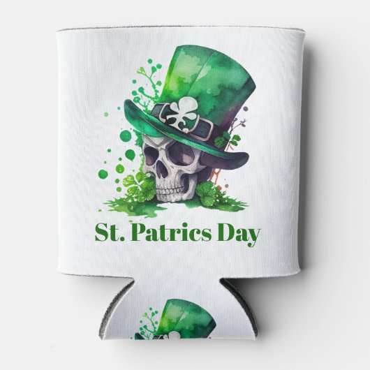 Rafraîchisseur Pour Canette La conception du crâne shamrock peut refroidir (Devant)