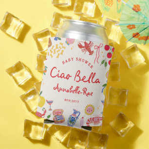 Rafraîchisseur Pour Canette La Dolce Vita rayé Anniversaire italien Nom person