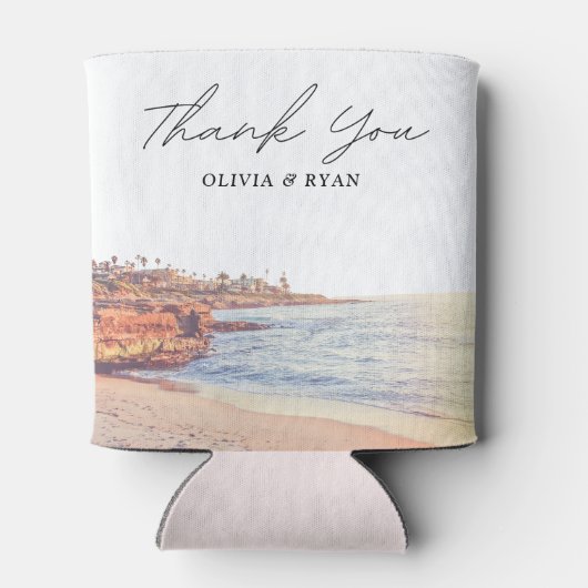 Rafraîchisseur Pour Canette La Jolla Faveur Mariage Personnalisée (Dos)